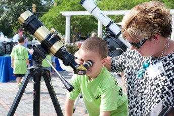 Ruth Patrick Science Telescopes and young sun viewer EDA 2017