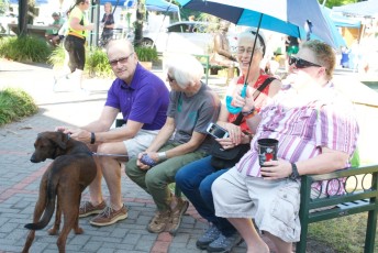 Earth Day visitors and canine - EDA 2017