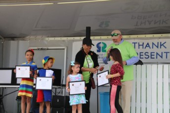 Earth Day Aiken Youth Art Contest awards presented by Brendolyn and Mayor Osbon, EDA 2023