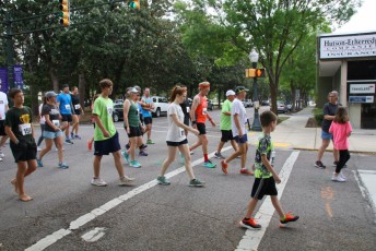Runners coming to the line - 2 Mile Fun Run EDA 2023