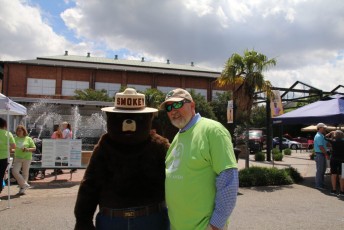 Smokey and Mayor Osbon touring Earth Day Aiken, EDA 2023